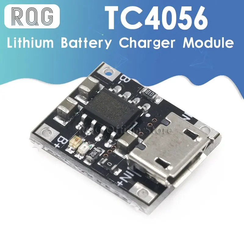 단일 셀 리튬 배터리 충전 충전기 모듈, 1a 5V-6V, 4.2V, TC4056, TC4056A, 마이크로 USB 전원 공급 장치 보드, TP4056, 10 개