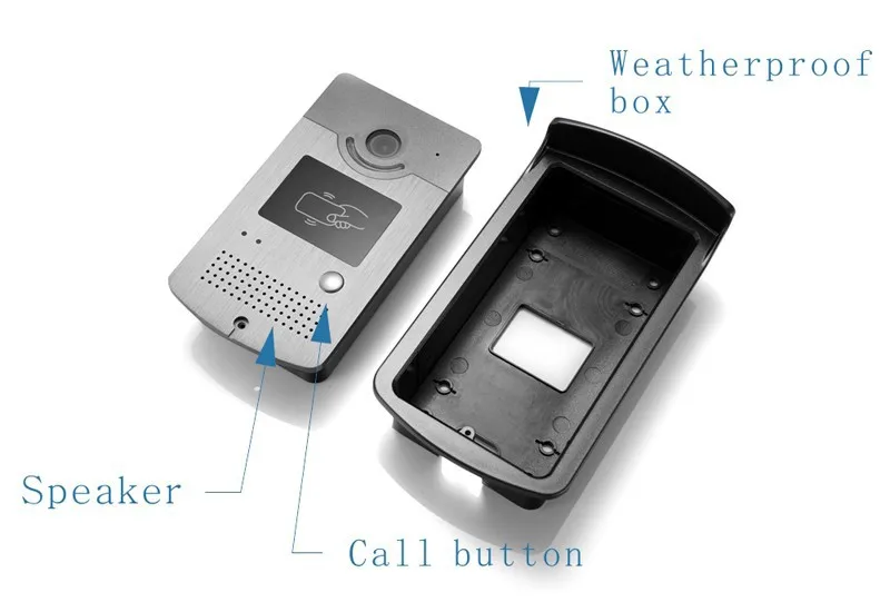 Imagem -04 - Rfid Controlador de Unidade ao ar Livre Desbloquear Função Material Metálico Câmera à Prova Dágua 4-core Cabo para 4-core Sistema de Campainha Lcd 1pc