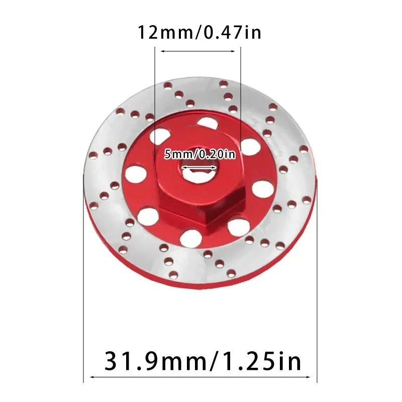 金属製 12mm ホイール六角ハブアダプター ブレーキディスク MJX 14301 14302 1/12 MN128 MN86S RC オンロードレーシングカー用