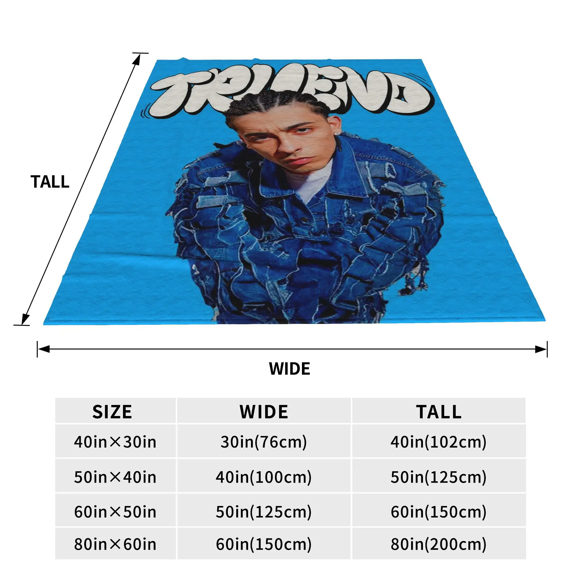 Funny Trueno Hip Hop Rapper Blanket Portable Fleece Sofa Throw Blanket for Couch Bedding Travel Throws Bedspread Quilt