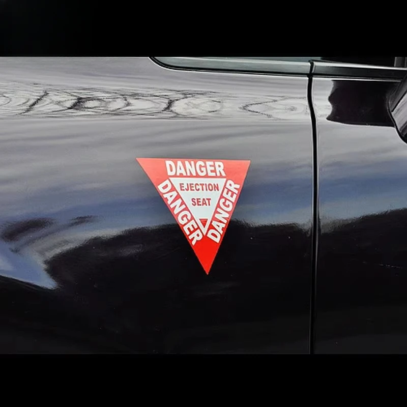 ملصقات السيارات خطر طرد مقعد تحذير الشارات مقاوم للماء انخفاض الشحن الملحقات الخارجية 15 سنتيمتر PVC KK #2