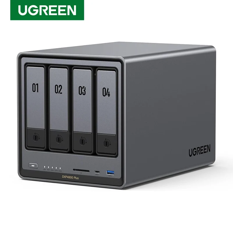 TLF UGREEN NASync DXP4800 Plus 4 Bay Desktop NAS  Pentium Gold 8505 5 Core CPU 4K 60Hz Network Attached Storage (Diskless)