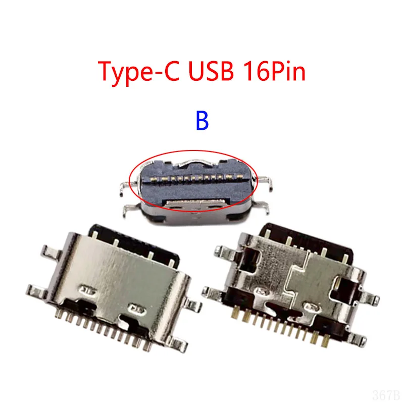 10PCS/Lot Type-C 16Pin USB Charging Dock Charge Port Socket Jack Plug Connector image 5