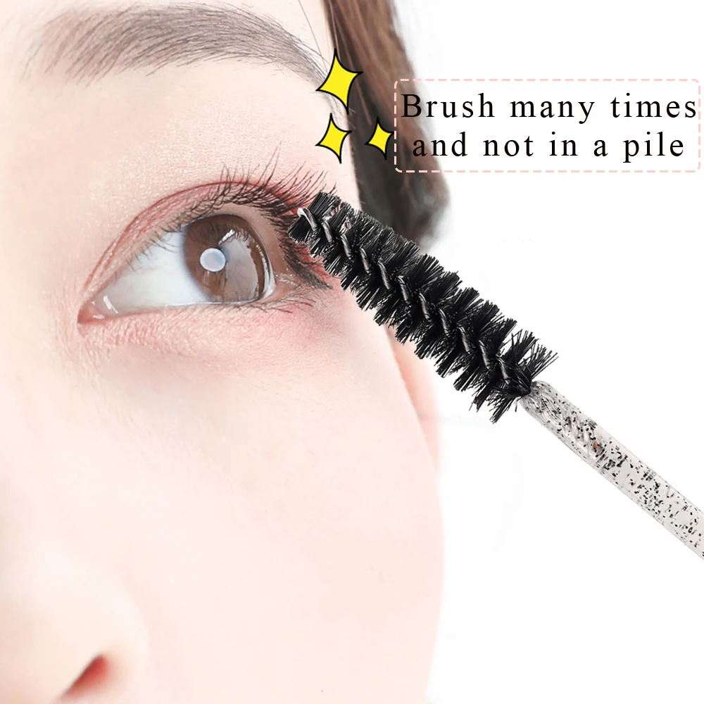 50 stücke Einweg Wimpern Pinsel Verlängerung Kristall Augenbraue Pinsel Mascara Zauberstab Auge Wimpern Kosmetische Werkzeug Set Make-Up Schönheit – Detail 1