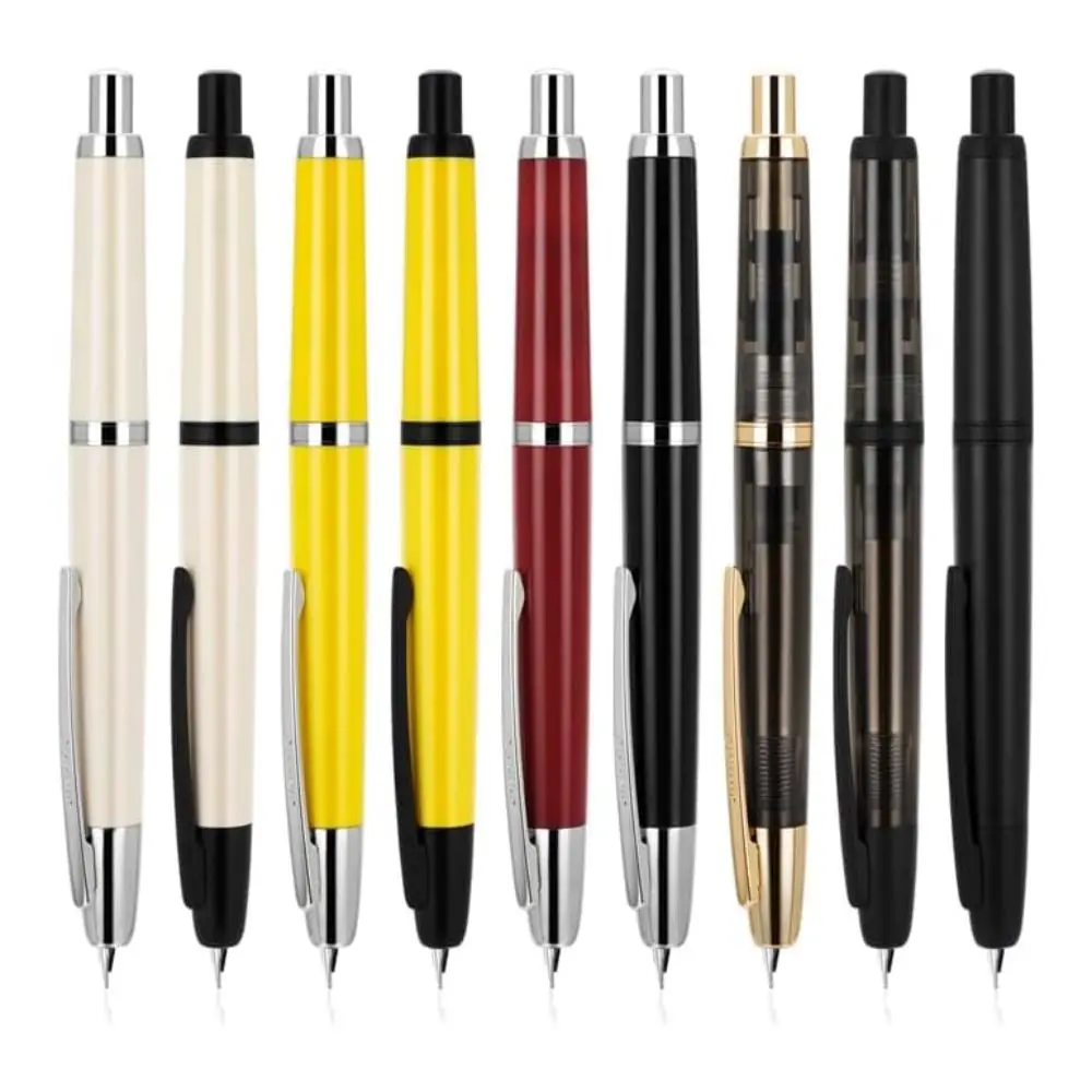 Stylish Retractable Press Fountain Pen EF/F Nib with Clip Ink Converter Pen Smooth Writing Plastic Pen Stationery Item
