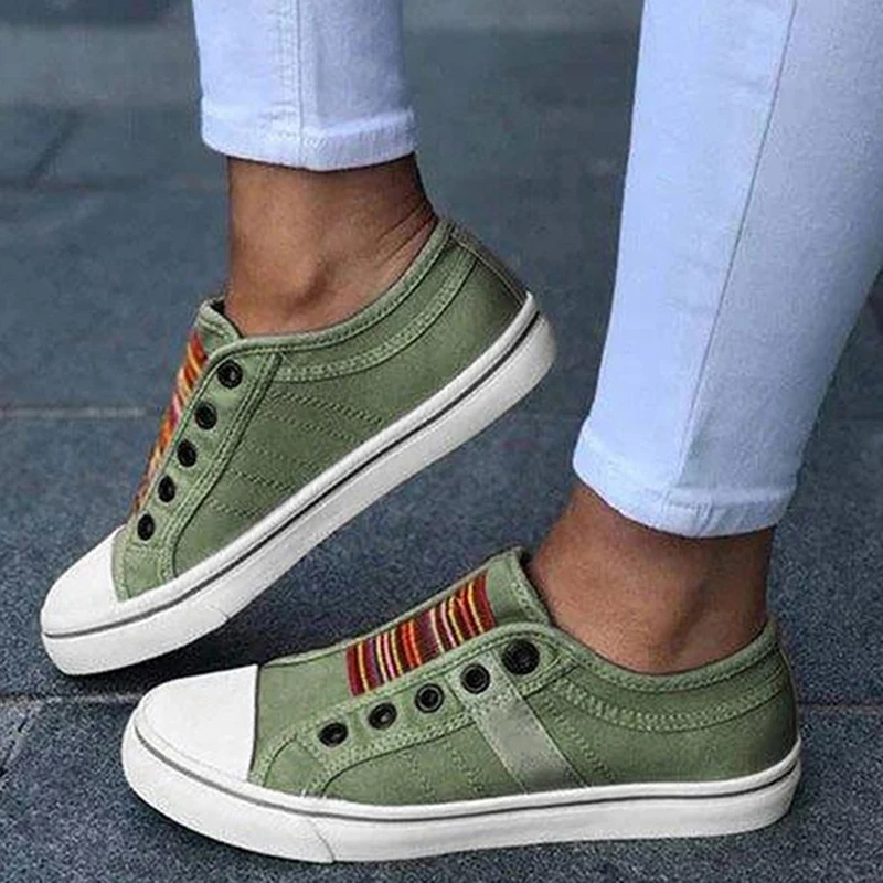 2022 Low-cut Trainers Canvas Flat Shoes Women Casual Vulcanize Shoes New Women Summer Autumn Sneakers Ladies WDHKUN