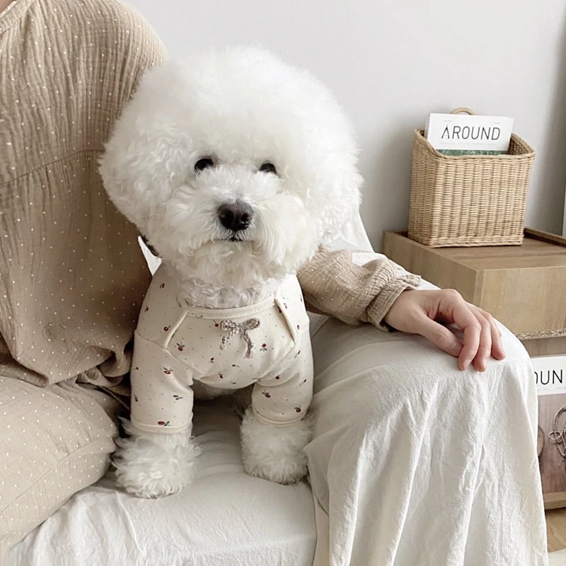 

Puppy Four-legged Suit Bichon Frise Small Dog Summer Clothes Pomeranian Yorkshire One-piece Suit Maltese Housecoat