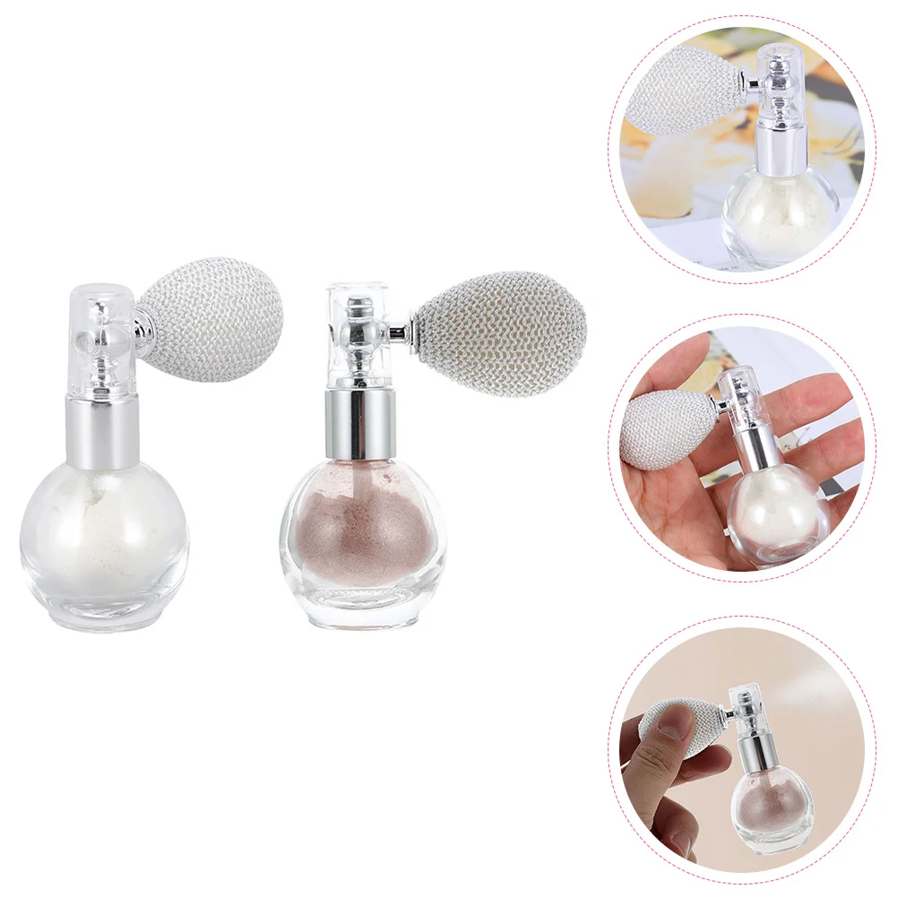 2 個グリッタースプレーボトル高光沢パウダースプレーヤー顔ボディハイライターメイクアップアクセサリースパークリングパウダースパンコールスプレーヤー