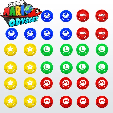 Super Mario Switch Siliconen Analoge Stick Grepen Caps Voor Nintendo Switch Ns Lite Joycon Waterdichte Anti Slip Cap Stick Cover