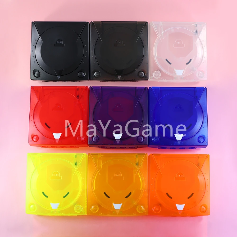 1 conjunto para sega dreamcast dc retro jogo de vídeo substituição escudo plástico translúcido caso console caixas transparentes