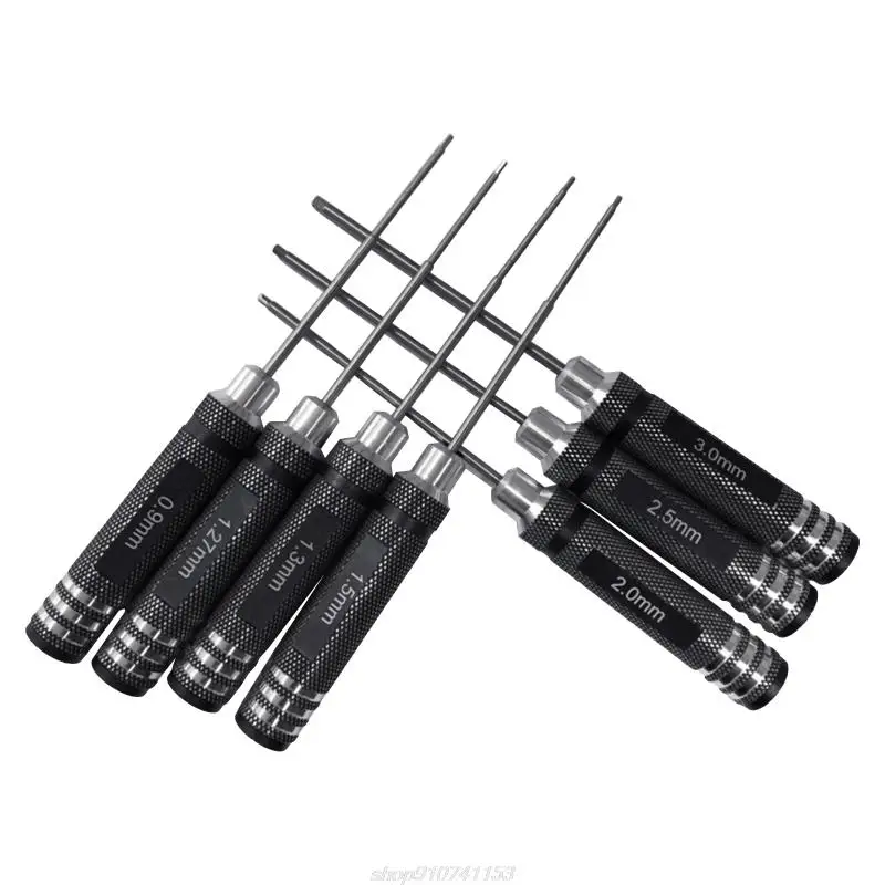 F92C 7 sztuk/zestaw śrubokręt sześciokątny ze stopu aluminium narzędzie 0.9-3.0mm Model dla Repair Tool