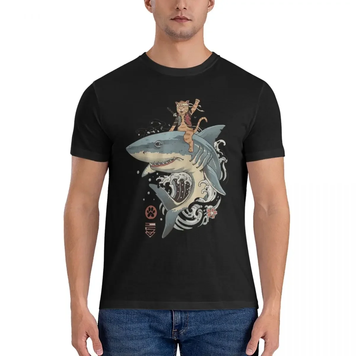 

Catana Shark T-Shirt for Men Cotton Plus Size T Shirts Men's Tees Short O-Neck Summer Clothes Tops S-6XL