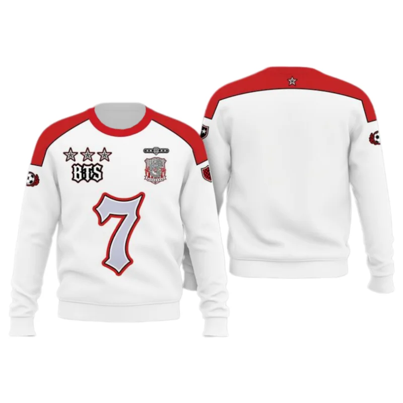 2026 Final Halftime Show Kpop BTS Long Sleeve Crew Neck Sweatshirt Casual Relaxed-Fit Soft Comfy Autumn Winter Family Matching