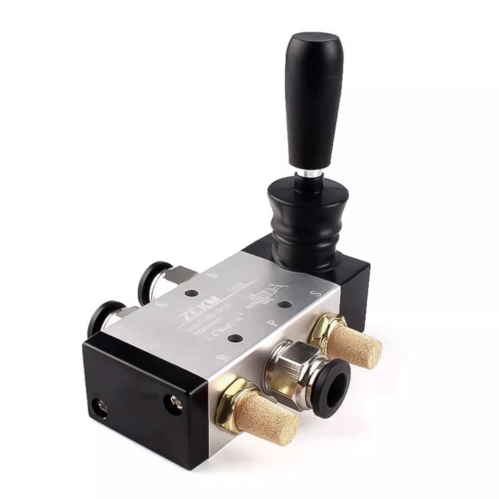 

4H210-08/310-10 5/2 Way Hand Lever Operated Control Pneumatic Manual Valve With Muffler and Quick Fitting Select