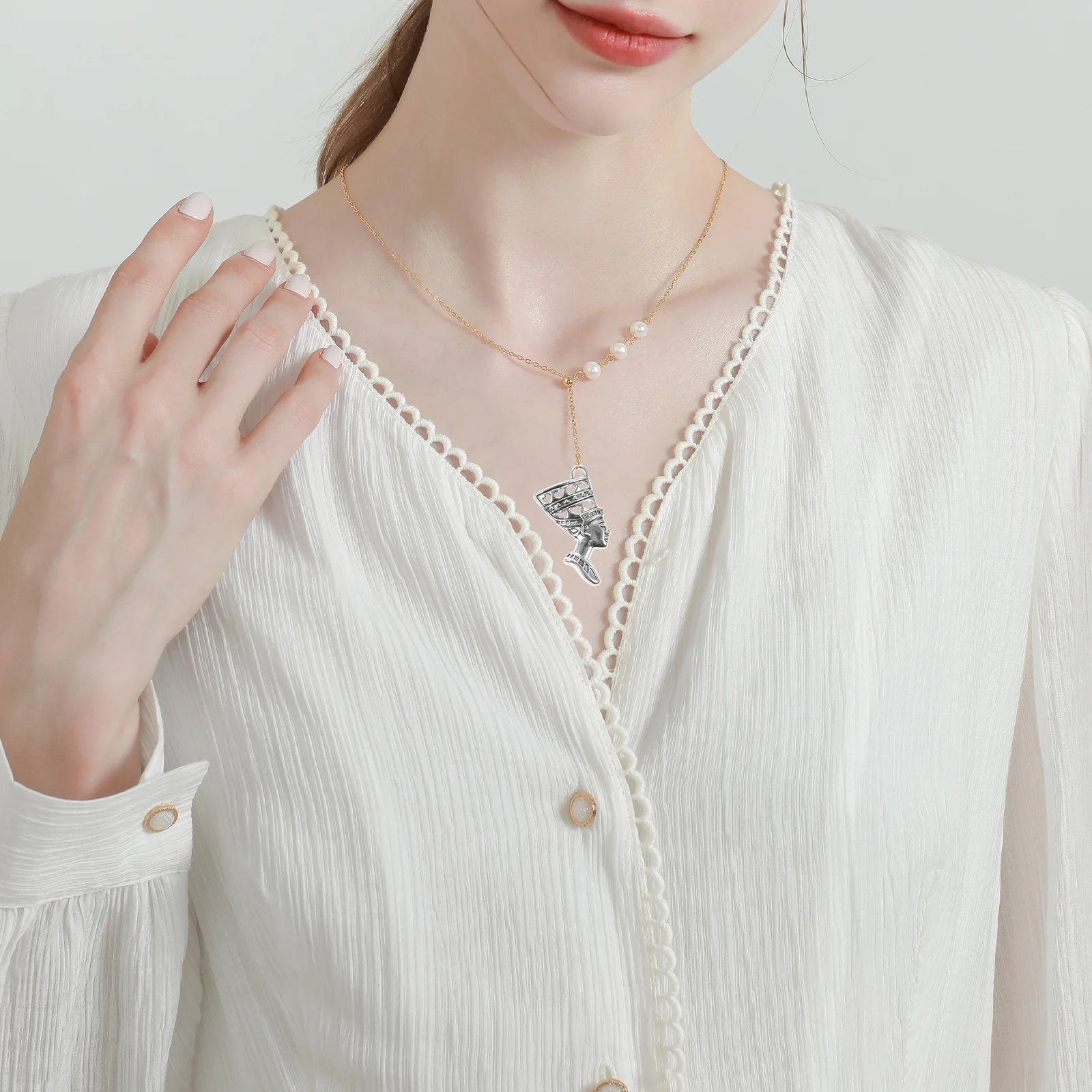 

20Pcs Ancient Egypt Queen Charm Pendant DIY Metal Jewelry Making Accessories Costume Decoration for Various Occasions