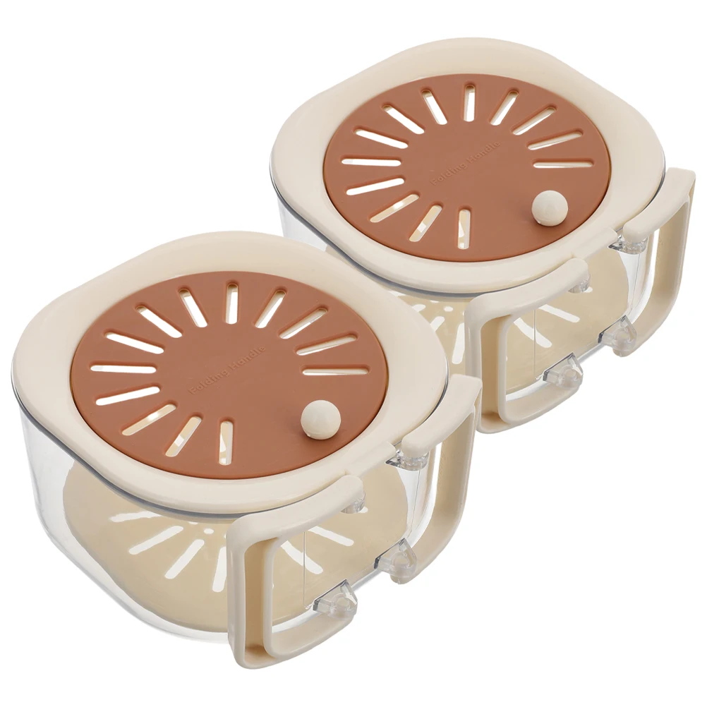 

2Pcs Multifunctional Drain Basket Vegetable Washing Bowl Strainer Fruit Washer Kitchen Food Drain Bowl