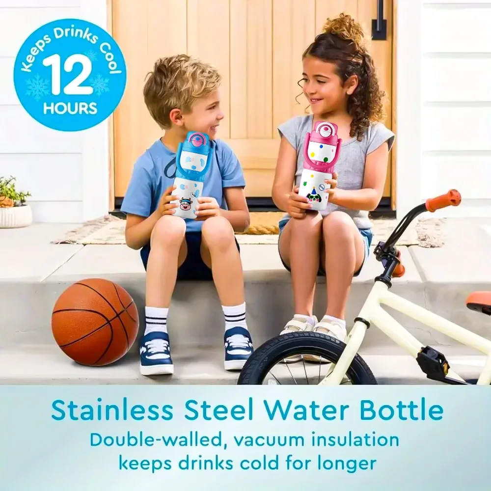 

700ml Vacuum Insulated Tumbler, All-Day Hot & Cold Stainless Steel Cup with Straw, Large Capacity Portable Thermos