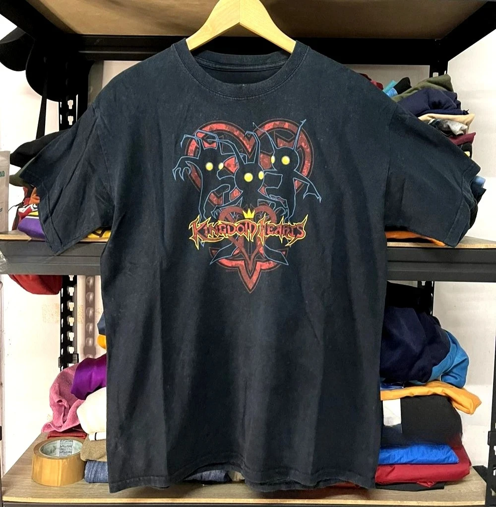 Kingdom Hearts Retro Electronic Game Promotional Graphic T-shirt Size S-4XL Unisex T-shirt Printed Short Sleeved Shirt