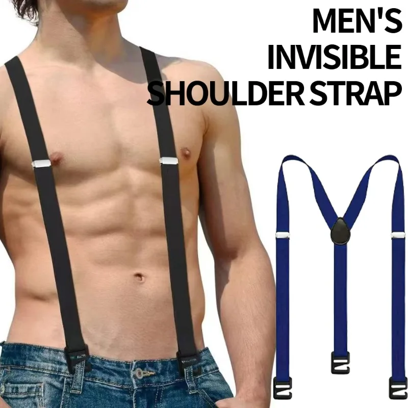 2.5 سنتيمتر عرض الرجال الحمالات جديد الإبداعية 3 السنانير الحمالات رجل السراويل عادية رجالي بنطلون الحمالات موضة قابل للتعديل هدفين #1