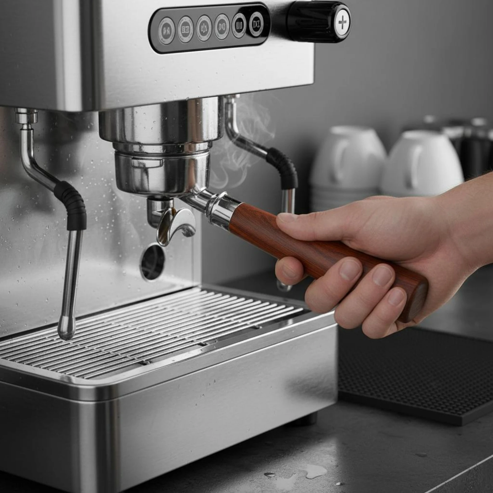 51mm Bottomless Portafilter Improves Extraction Espresso Portafilter Set Coffee Strainer Holder Reduces Spraying for Baristas