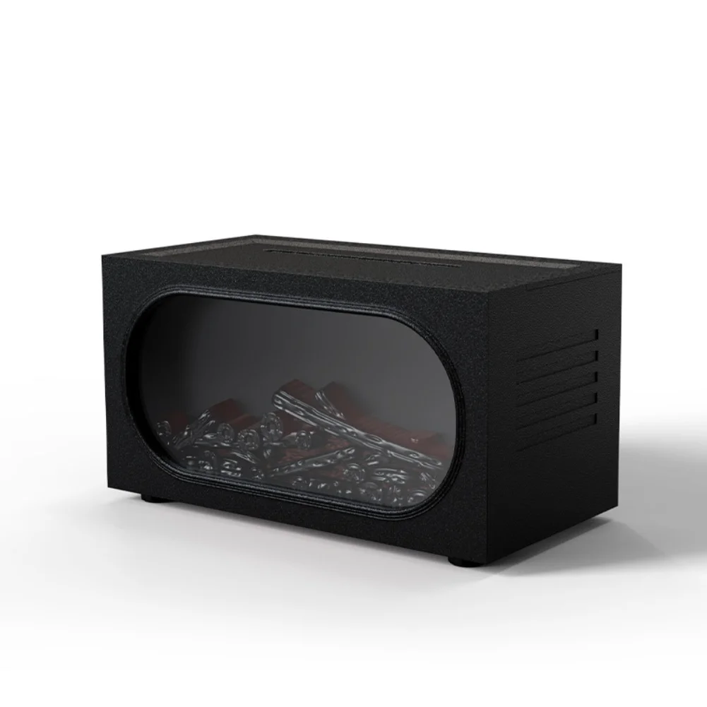 3D Simulated Flame Ambient Light Humidifier With Fireplace Aroma Diffuser With 140ml Water Tank Colorful Lights For Gifts