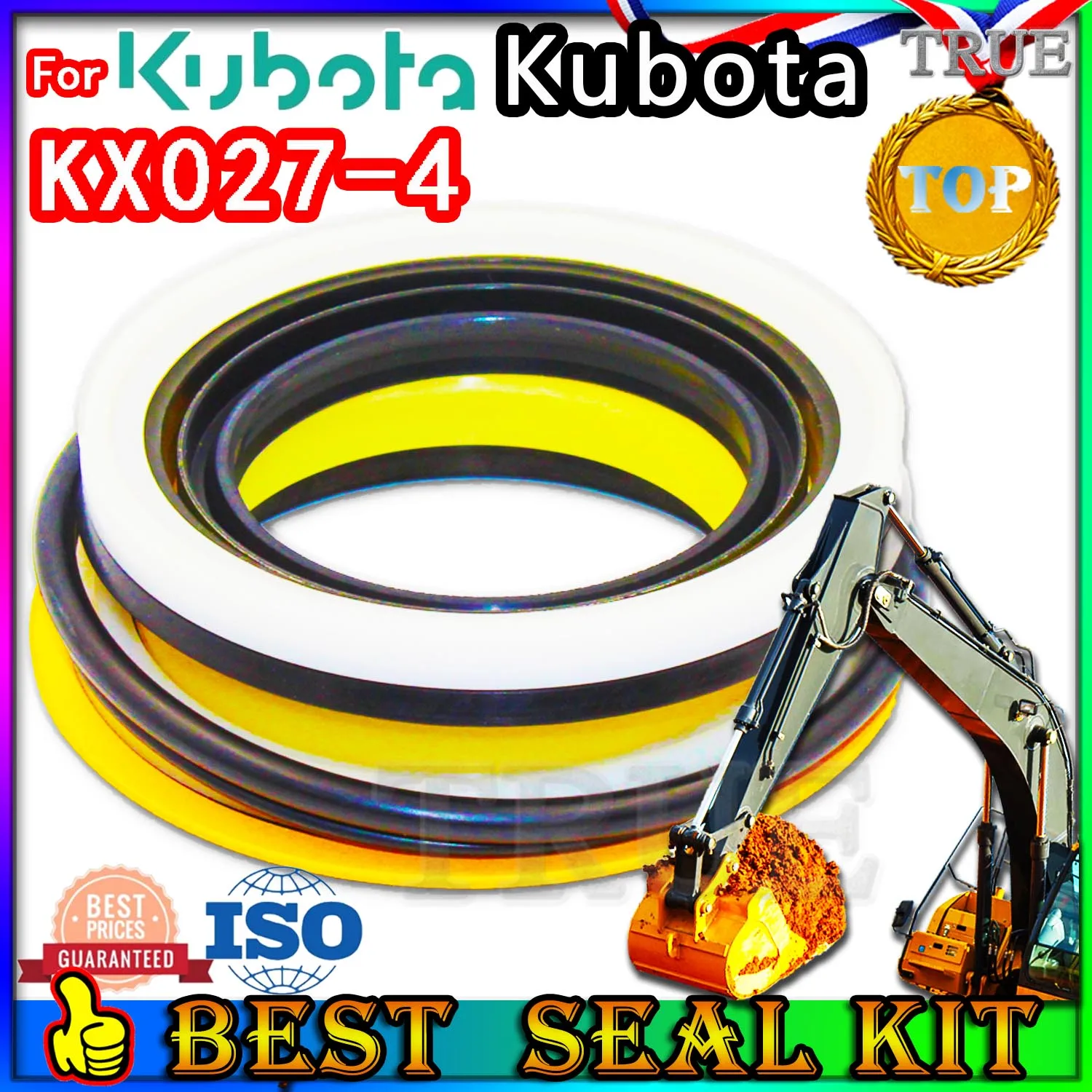 For Kubota KX027-4 Oil Seal Excavator Repair Kit Boom Bucket Arm Hydraulic Cylinder KX027 4 skf High Quality Motor Pump Swing