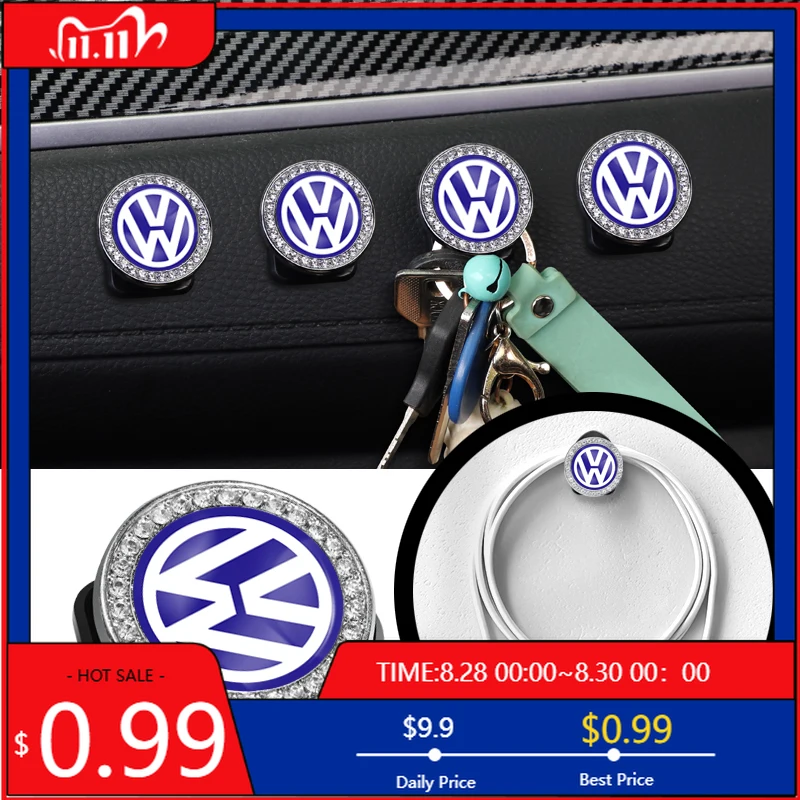 

Горячая новинка: 2 шт. многофункциональных клейких крючков-держателей для эмблемы VW Golf GTI 2026, подходят для Volkswagen T5 R Pol