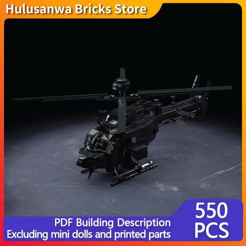 

OH-58 Light Armed Helicopter Model MOC Building Bricks War Equipment Modular Technology Gifts Holiday Assemble Children Toy Suit