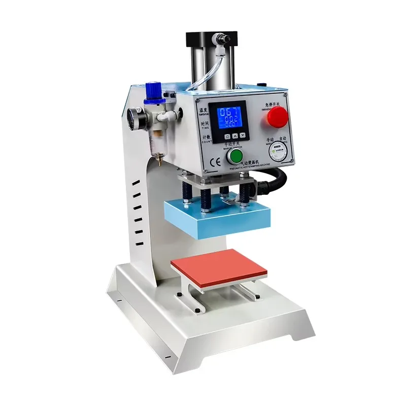 Semi-Automatic Mini Pneumatic Heat Press Machine for Hot Stamping Clothing Labels and LOGOs New Condition