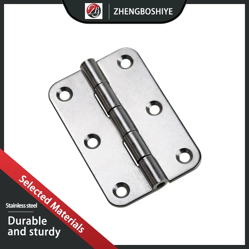

304 Stainless Steel Folding Hinge Industrial Electrical Machinery Equipment Flat Opening Butterfly Shaped Six Hole Loose Leaf