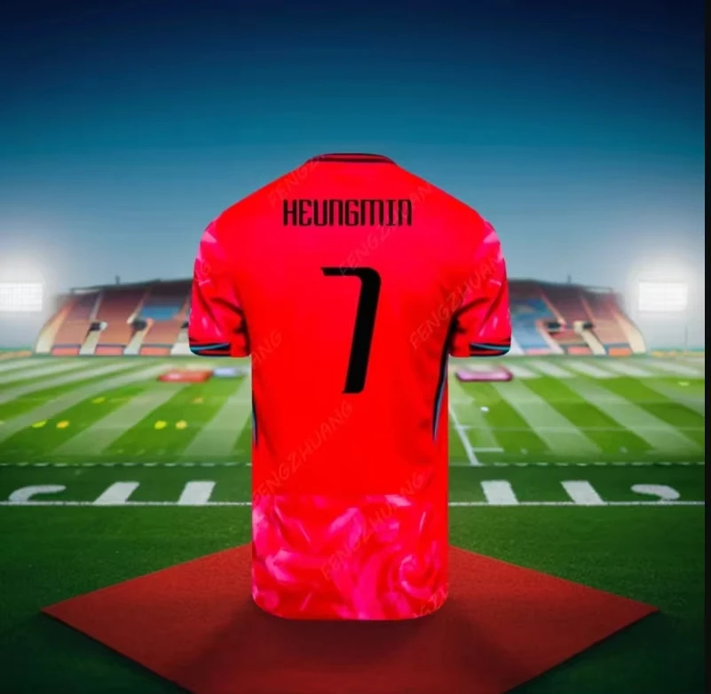 

2025-2026 South Korea Home Shirt Heungmin 7 Outdoor Quick Dry Soccer Jersey Unisex Summer Classic Casual Loose Moto T-Shirt New