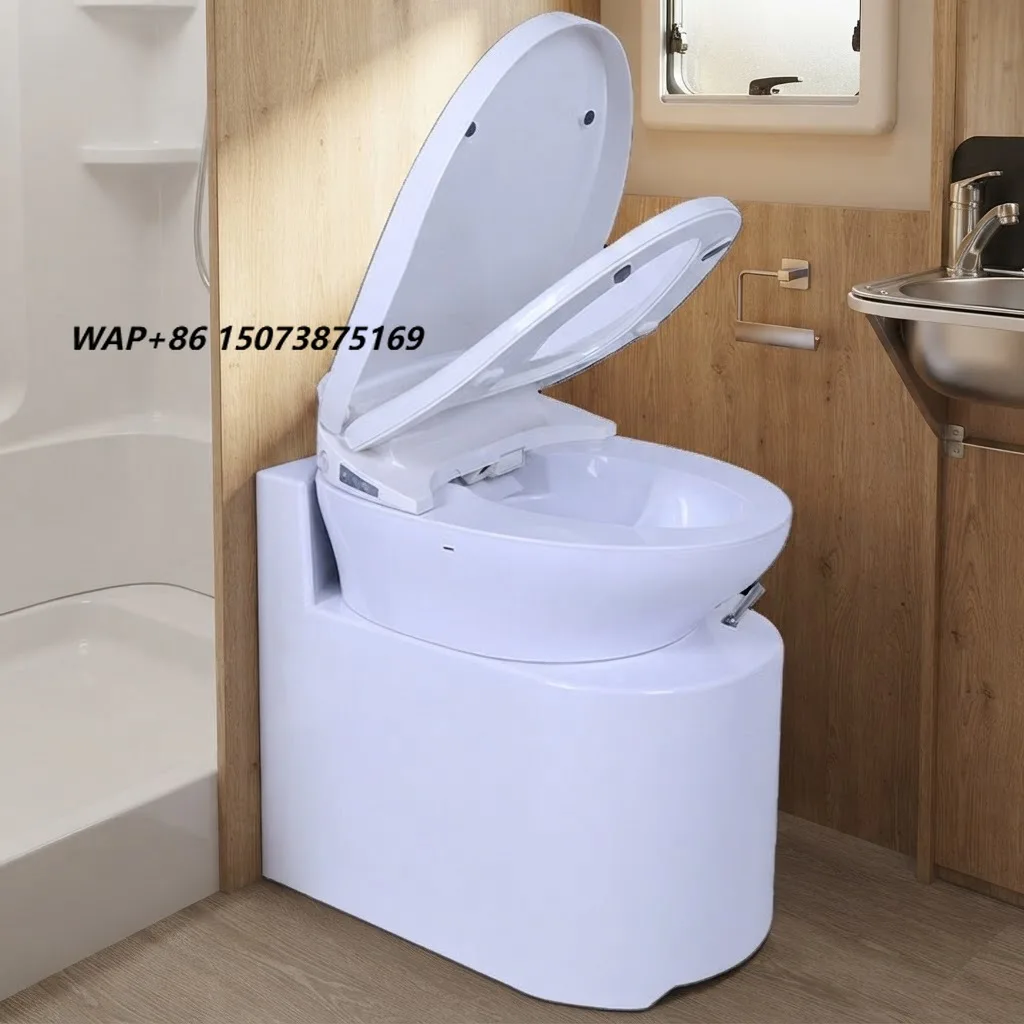 White and Durable  Camping Composting Toilet, Smart Toilet for Rural Areas, RVs, Cabins,