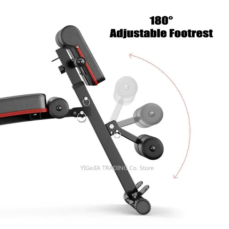 Multifunctional Fitness Equipment AB Bench with Adjust Cushion, Footrest, 4 in 1 Utility Gym Bench for Full Body Workout