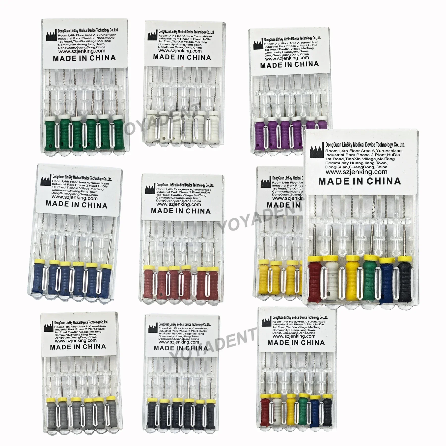 Dental Files Hand Use H-Files Stainless Steel Endodontic Root Canal Files Dentist Tools 25mm 6pcs/Pack