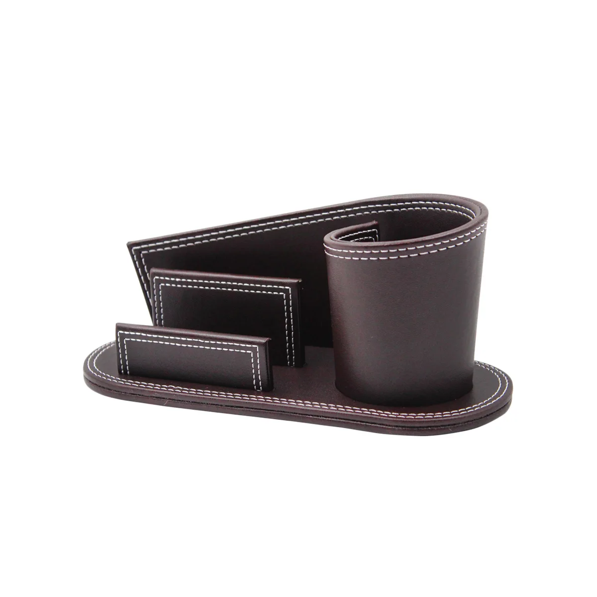 

Pen Holder Desktop Organizer Office Supplies Pu Business Stand Holders PU Practical Stylish