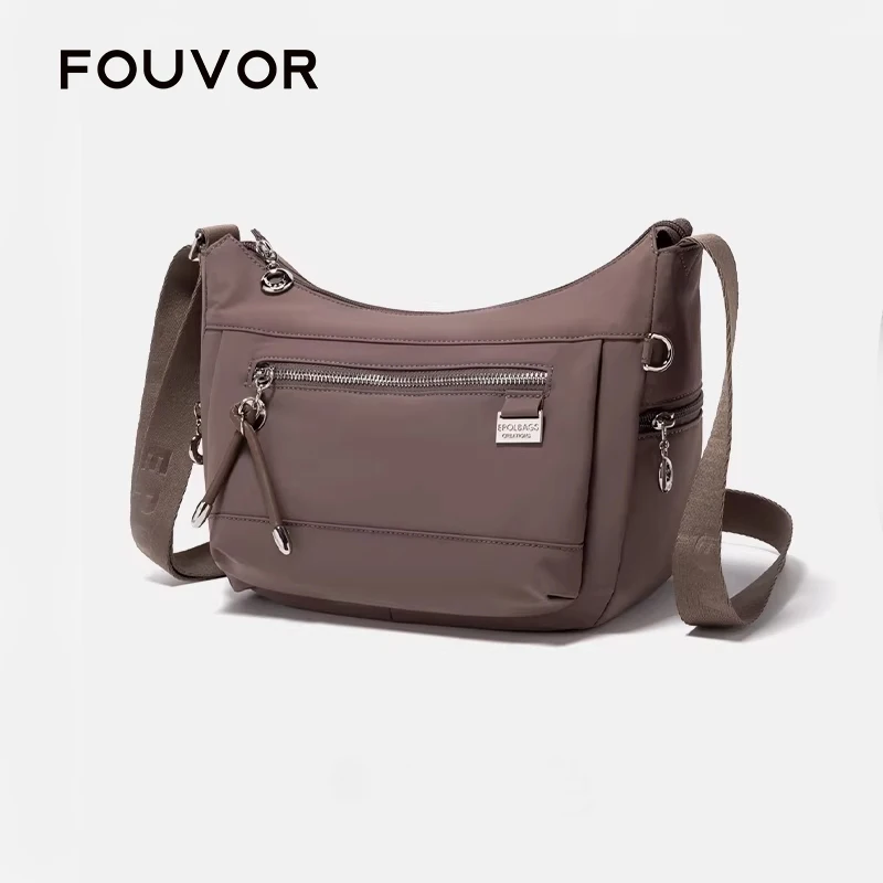 EPOL Women Lightweight Waterproof Nylon Crossbody Bag Fashion Casual Hobo Bag Elegant Senior Sense Commute Bags Female 6114-02