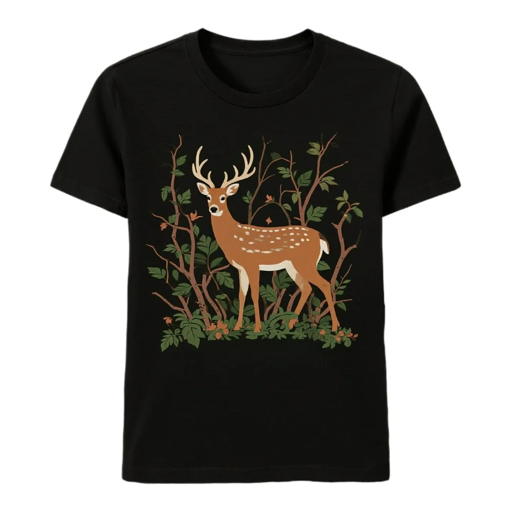

Unique Design Deer in Bramble Mens T-Shirt. Summer Cotton Short Sleeve O-Neck Unisex T Shirt New S-3XL