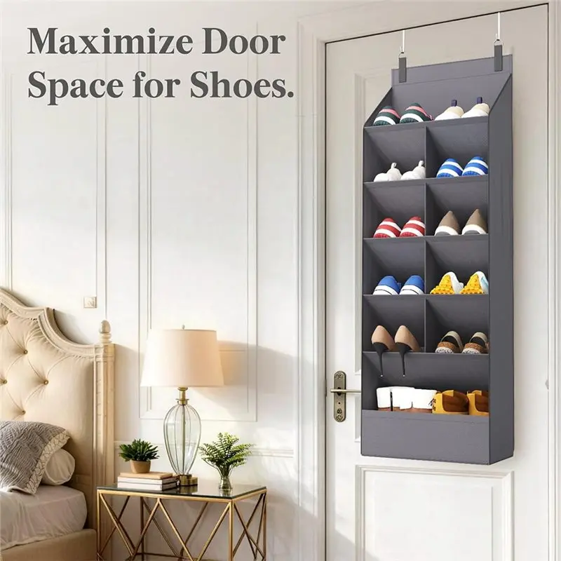 [HOT!A34R】 Shoe Organizer Hanging Shoe Rack Over Door Organizer