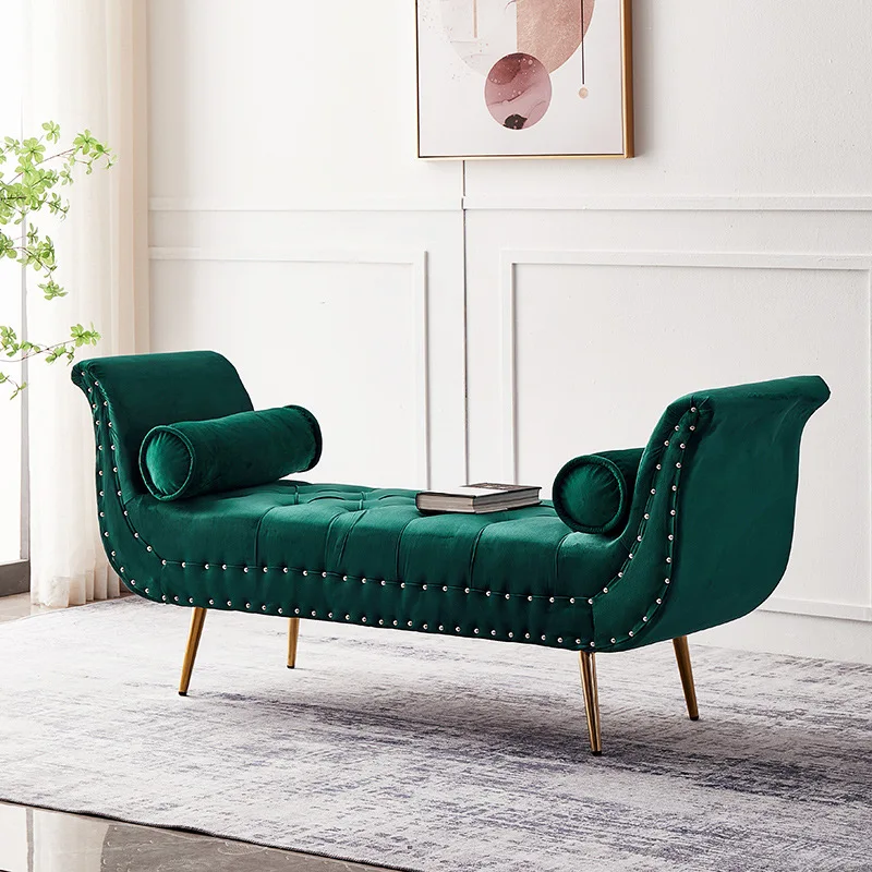Bedside stool Fabric American shoe changing stool Bed couch European sofa Bedroom Bedroom Bedside Bedside Bed stool Shoe