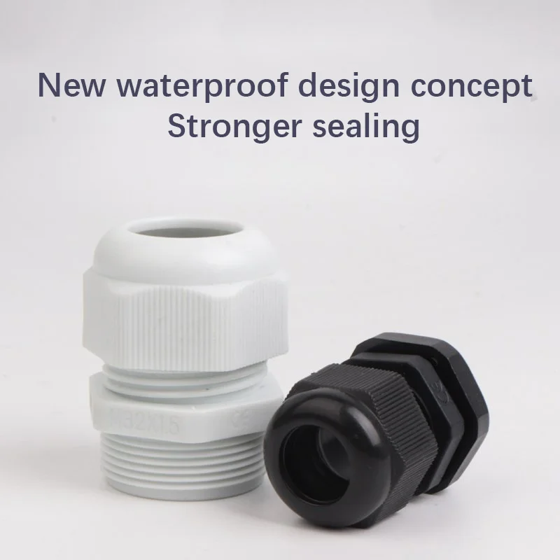 2-100pcs Plastic Nylon Cable Waterproof Connector Wire Fixing Head Bushing Metric Connector PG M12 M20 M25