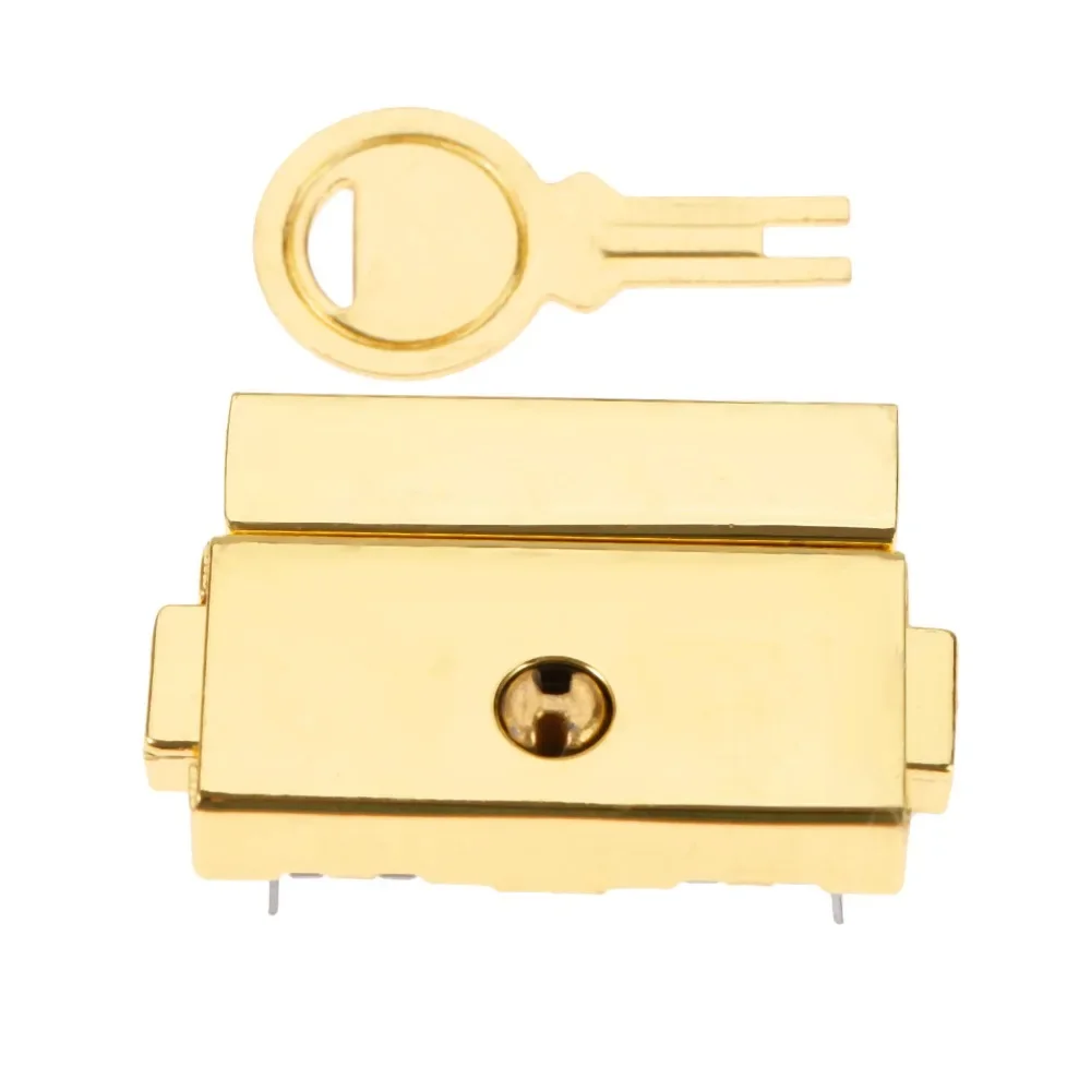 1set Lock Key Toggle Latch Hasp Gold/Silver Zinc Alloy Buckle Clip Clasp Box Case Chest 33mm*25mm Furniture Hardware with screws