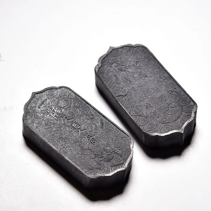 Handmade Huizhou Old Ink Stick Ancient Method Pine Soot Inkstick Small Regular Script Calligraphy Painting Creation Ink Blocks