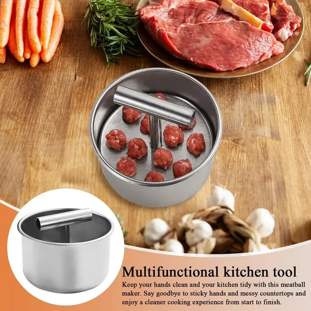 Presse Frikadelle Maker Edelstahl Frikadelle Maker Fleisch Bälle Manuelle Multi-funktionale Maker Werkzeug Haushalt Küche Manuelle Form – Detail 30