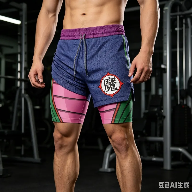 2026 2026 Summer Dragon Ball Z Men's Shorts 2-in-1 Double Layer Gym Short Oversized Men's Fitness Retro Causal Unisex Athletic Shorts - Aliexpress Deal