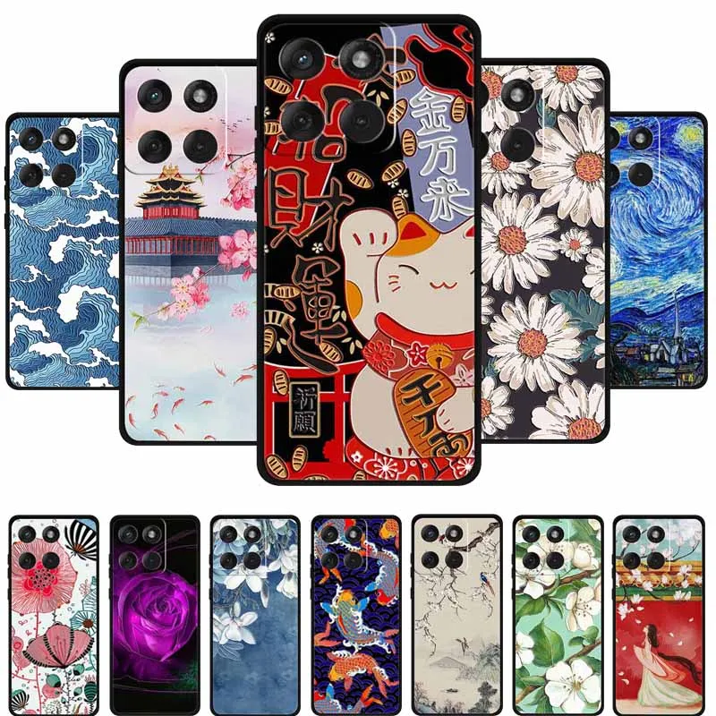 حافظة مزخرفة ثلاثية الأبعاد لهاتف موتورولا موتو X70 Air 5G حافظة ظهر ناعمة من السيليكون الأسود لهاتف موتورولا إيدج 70 2025 حافظة مضادة للصدمات #1