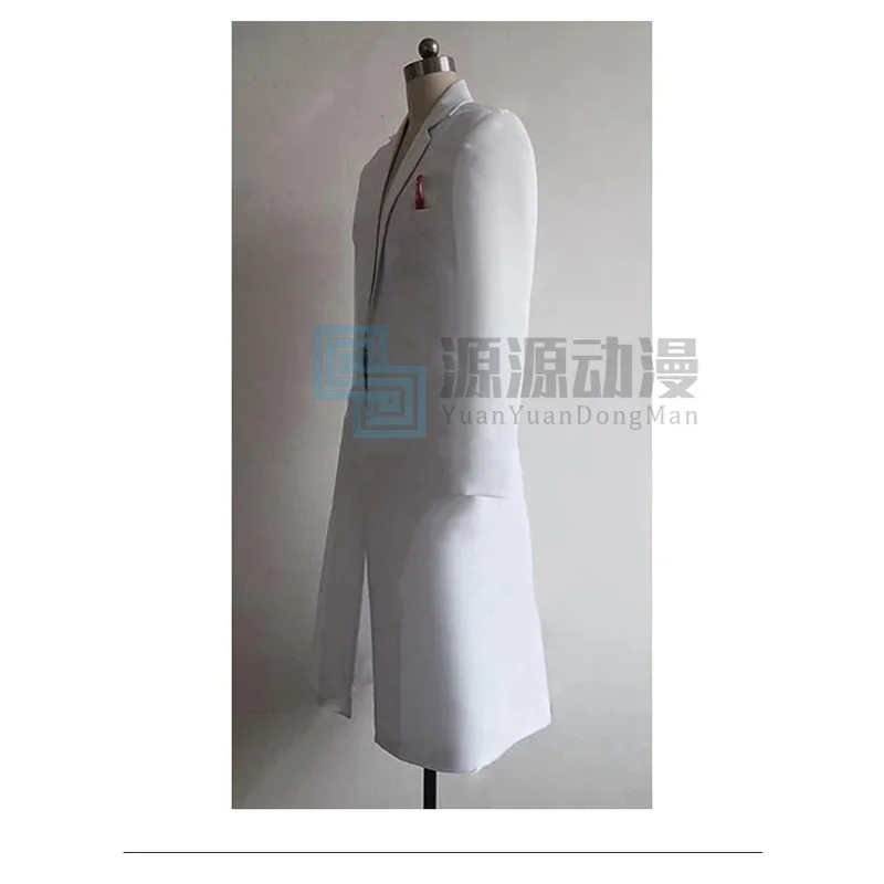 lili 123Steins Gate Okabe Rintarou Cosplay Long Jacket costume cos wigs Mad Scientist White coat costu