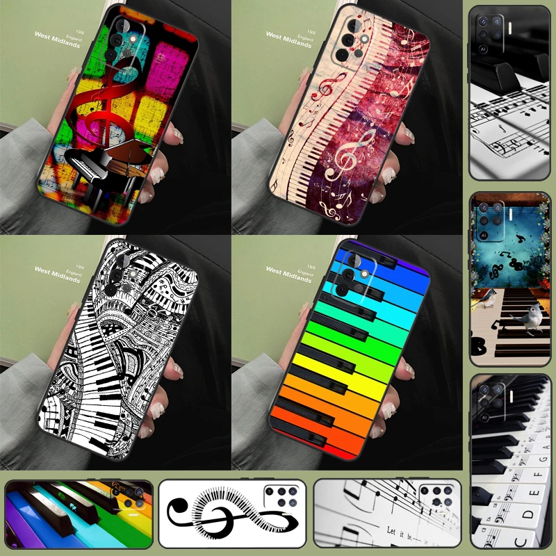 Piano Keys Musical Case For Samsung Galaxy A16 A33 A36 A56 A26 A15 A55 A53 A35 A22 A32 A52 A54 A34 A14 A05 A06