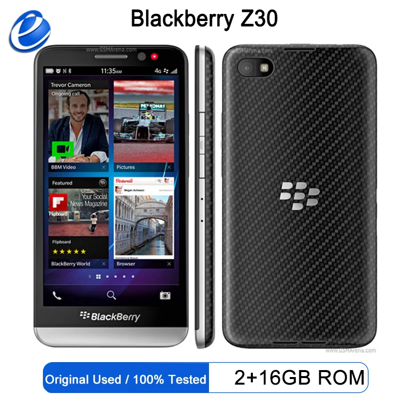 BlackBerry Z30 4G Smartphone Original pantalla de 5,0 "2GB RAM 16GB almacenamiento 8MP + cámara de 2MP 720p vídeo WiFi sistema operativo de doble núcleo
