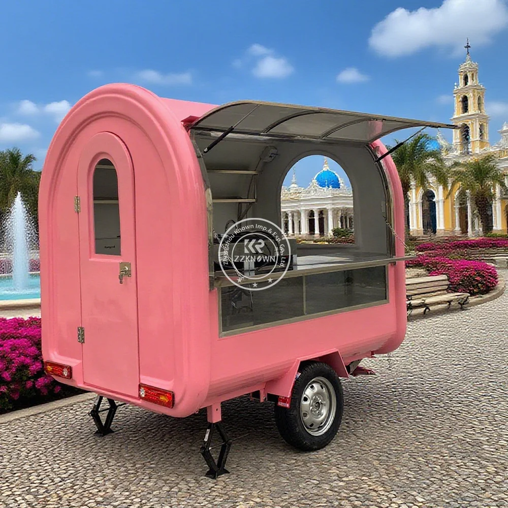 

Customizable Food Truck Fully Equipped Street Restaurant Concession Ice Cream Snack Cart Mobile Food Trailer With car accessori