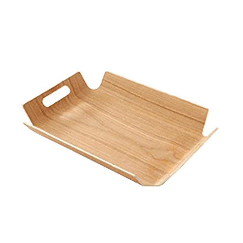 Bread Tray Storage Organizer Wooden Serving Tray Wood Tea Plate Food Dish Platter Plate Dinner Fruit Cake,A